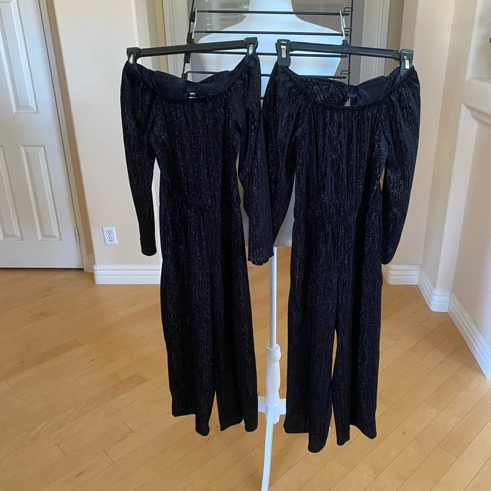 Costume/Halloween Shimmer Black Old Navy Stretch Jumpsuits Set of Two